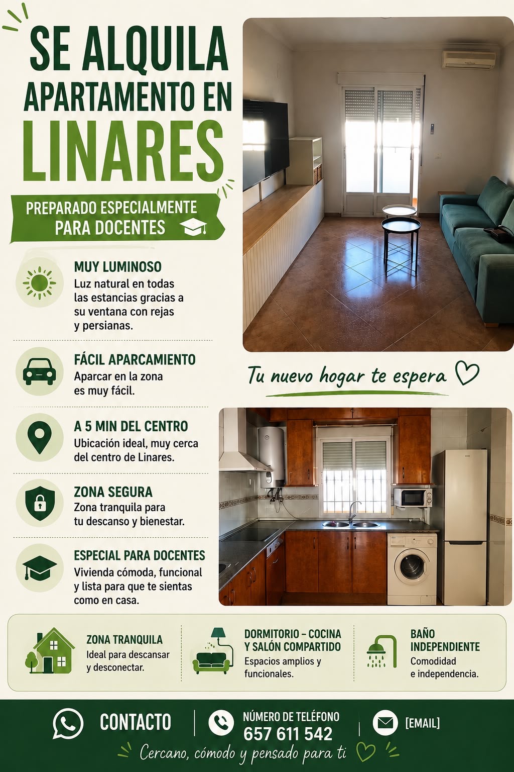 Alquilo apartamento en Linares